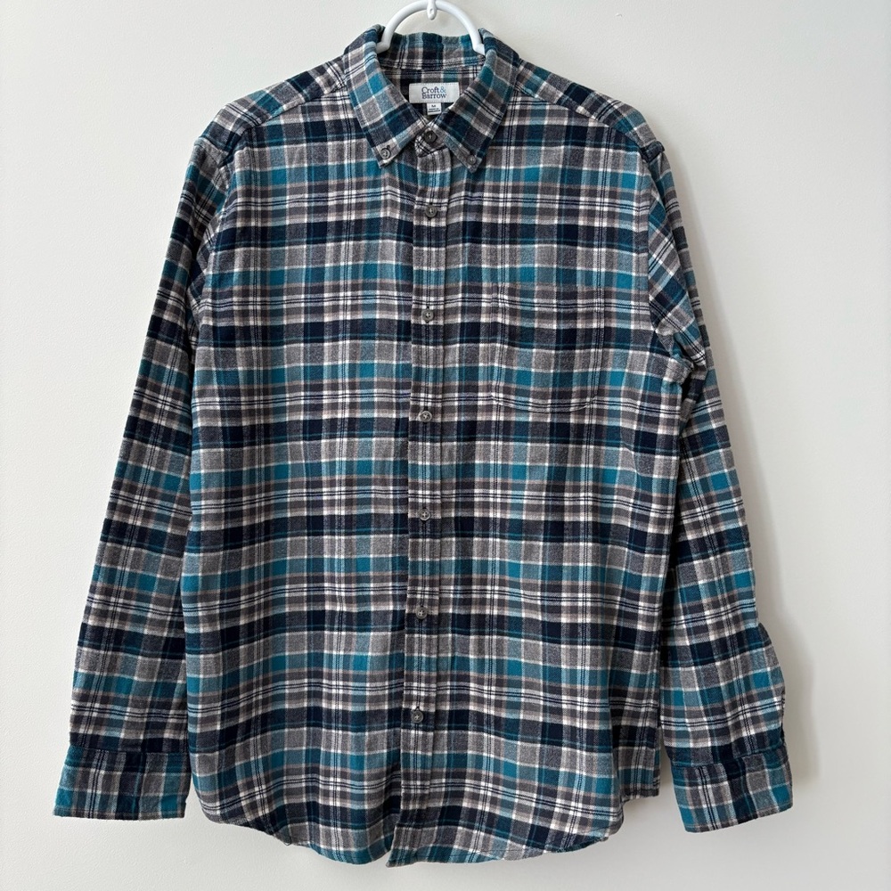 Croft & Barrow Plaid Button Down Flannel Shirt